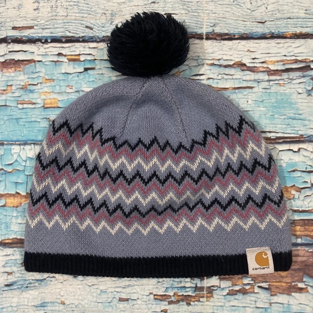 WOMENS CARHARTT PATTERNED CHEVRON BEANIE